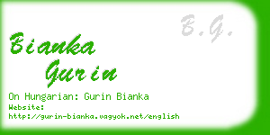 bianka gurin business card